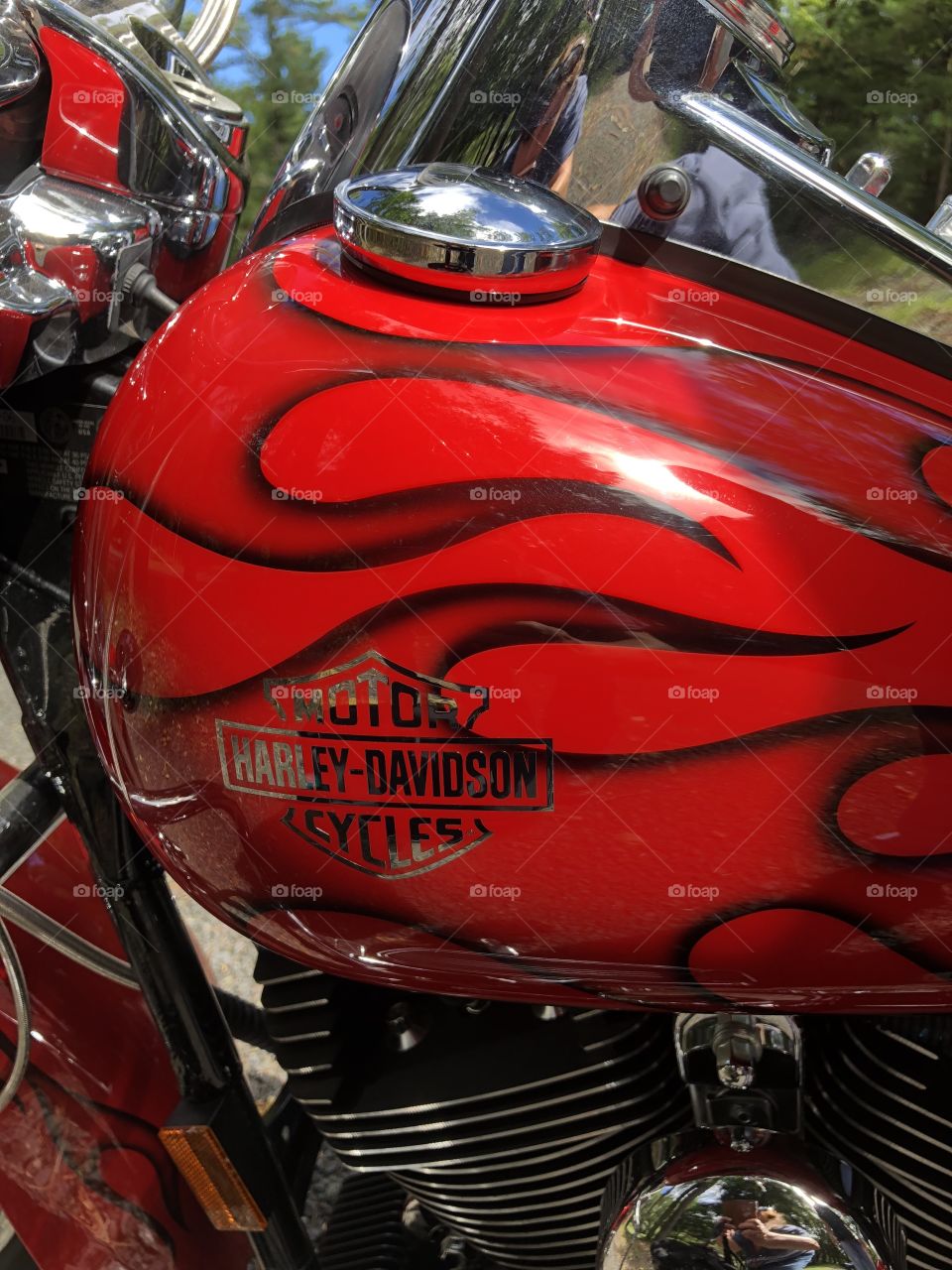 Red Harley Davidson 