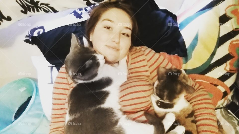 my fur babies  and I