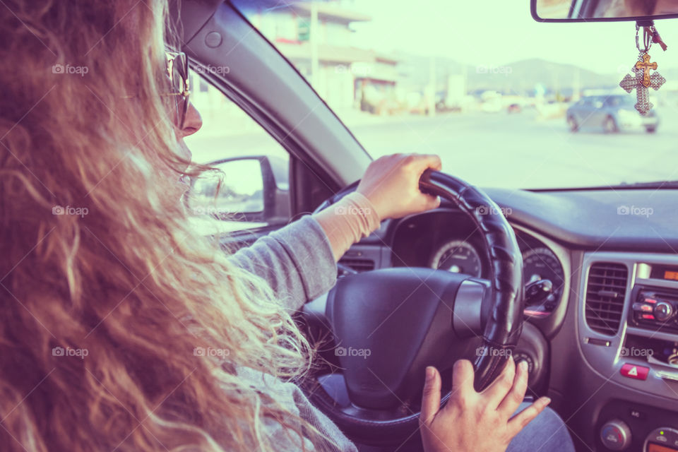 Car Driving Woman Traveler
