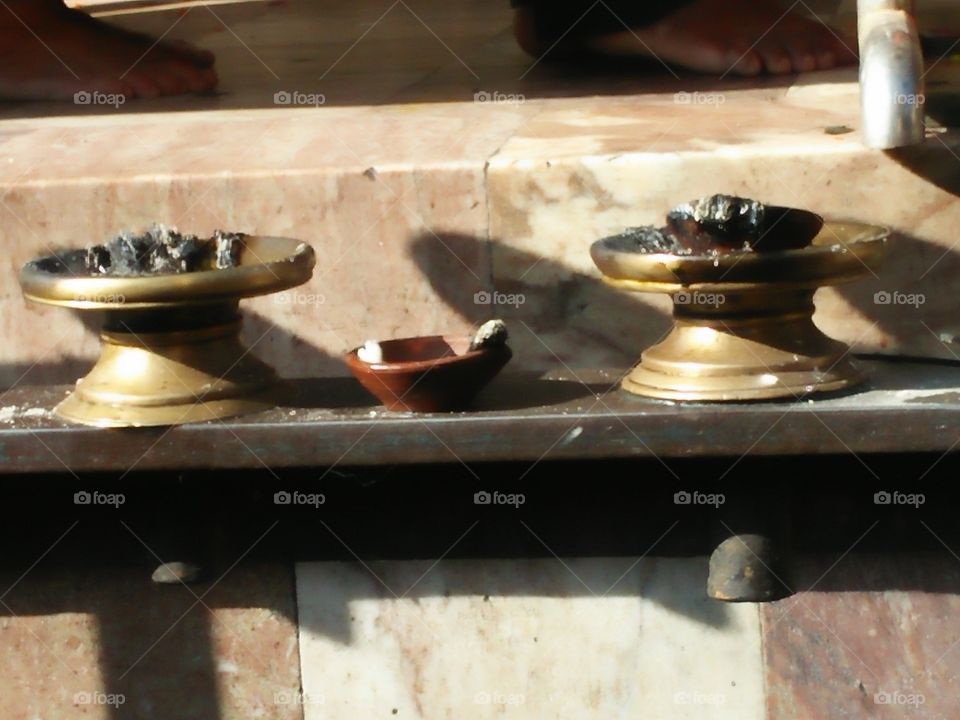 It was taken in pashupathinath temple.It is known as "diyo" in Nepali.