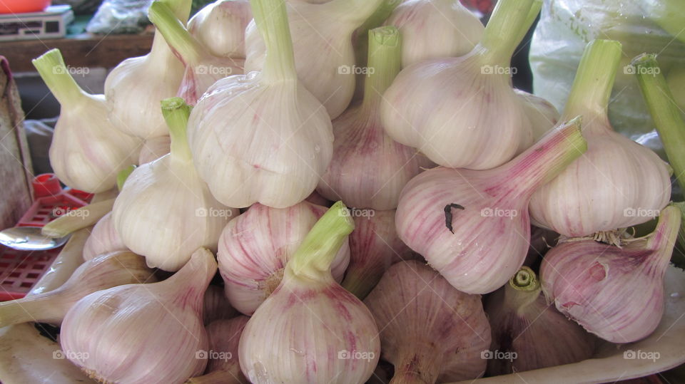 Fresh cloves of garlic