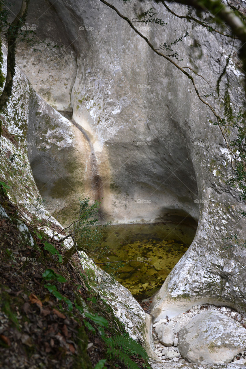High angle view of rock