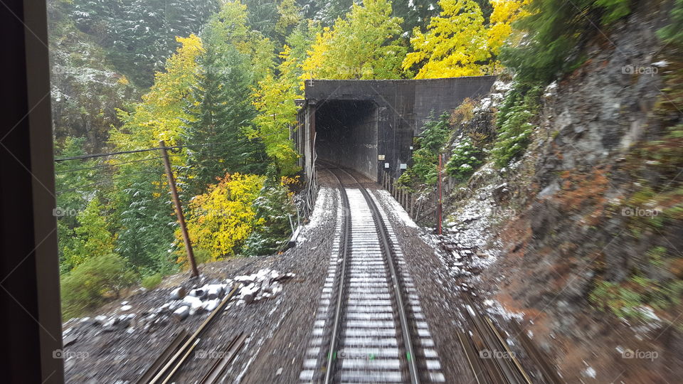 tracks and tunnel