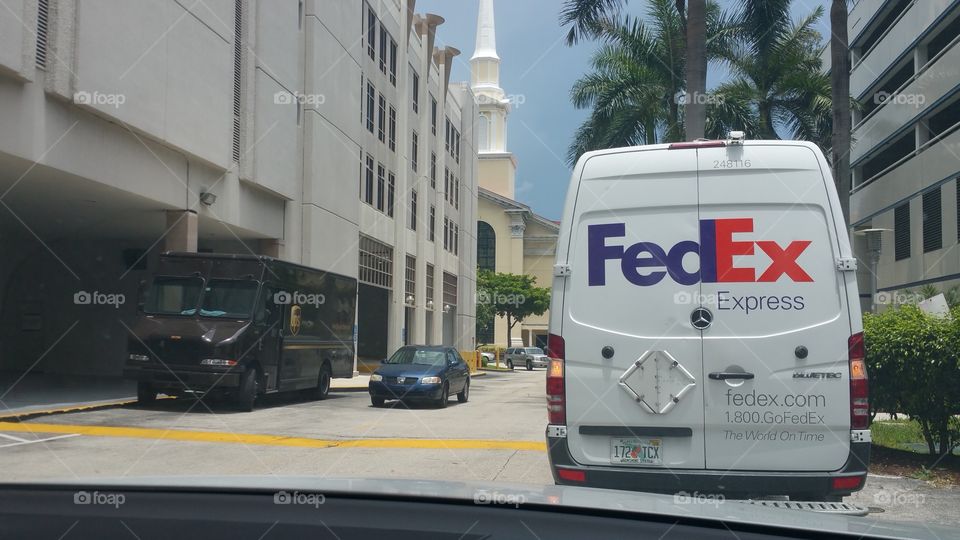 City Building UPS FedEx Church