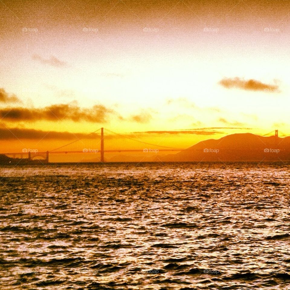 Sunset on the goldengate