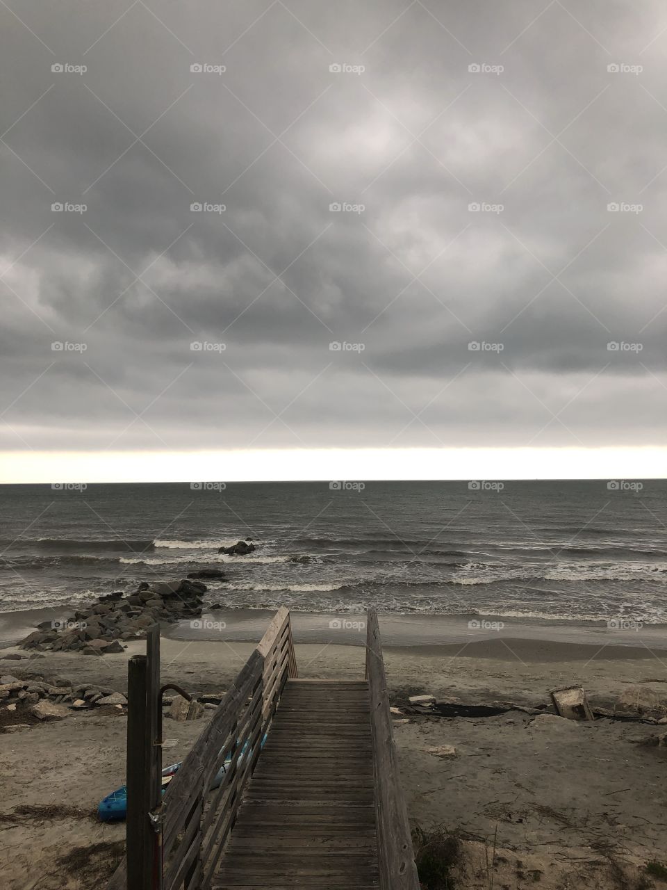 Stormy beach in South Carolina 
