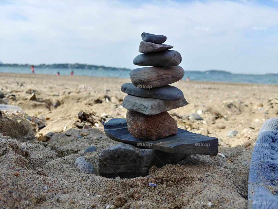 this was my second attempt at the rock stacking. i had it fall a couple times but i just set it back up and kept going.