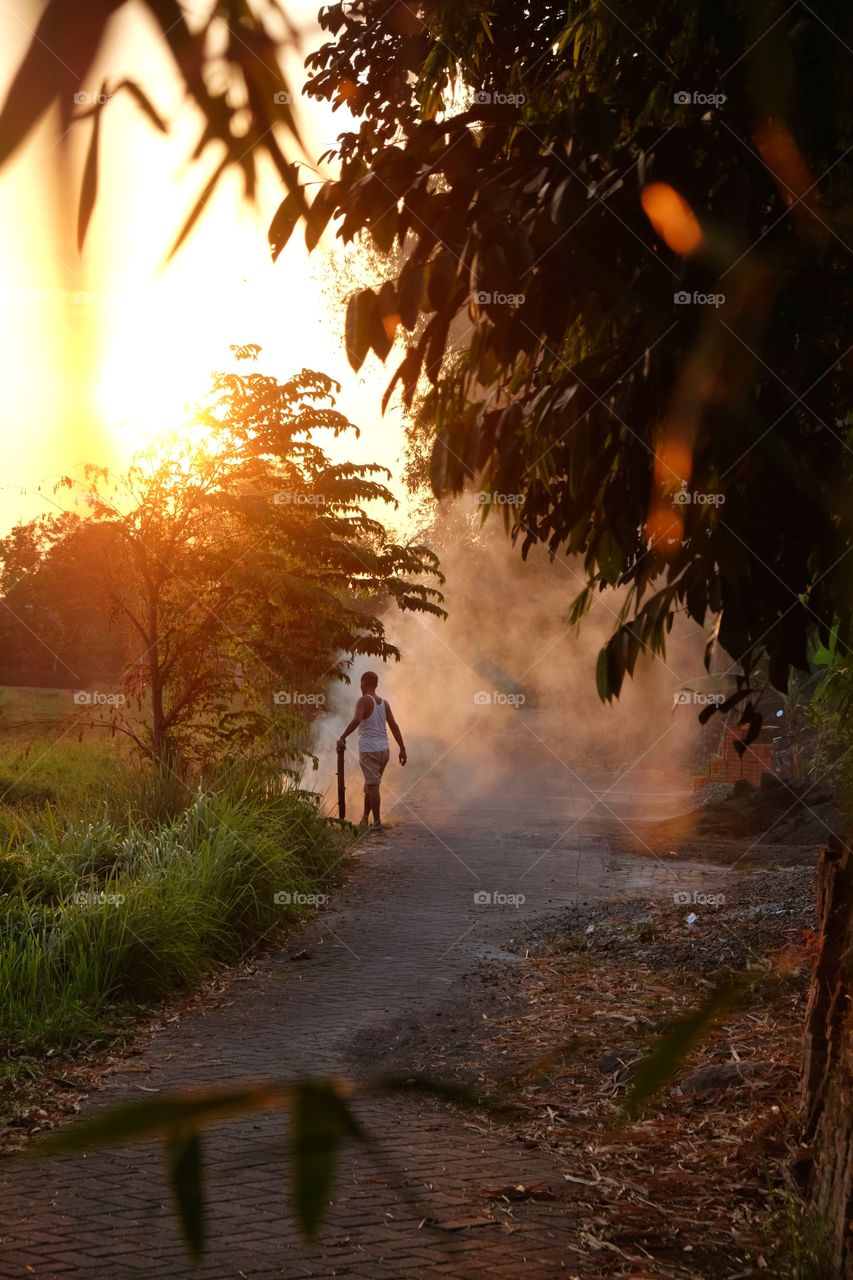 Sunset behind my house