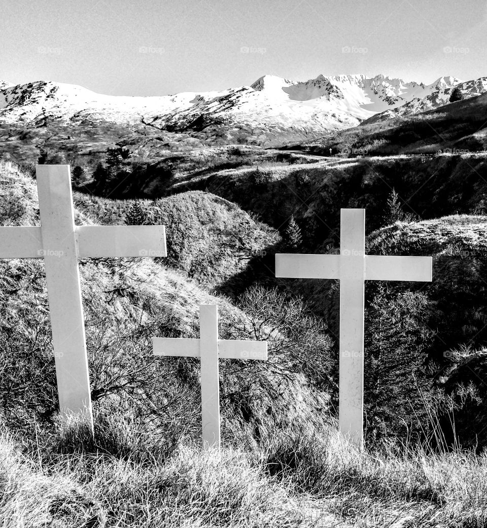 Hillside Crosses. Hillside Crosses