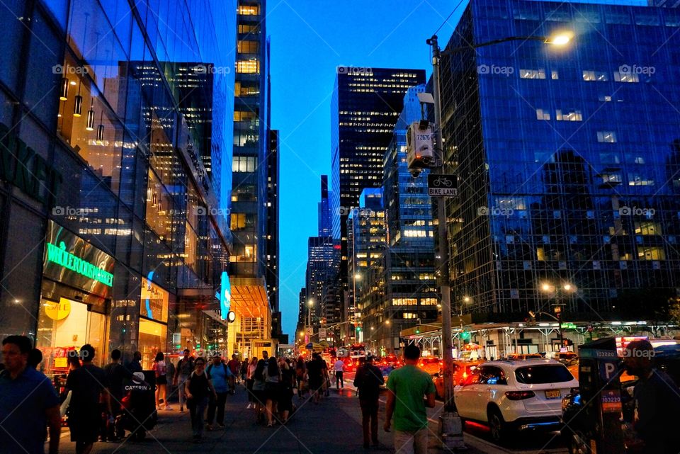People on the street in New York City