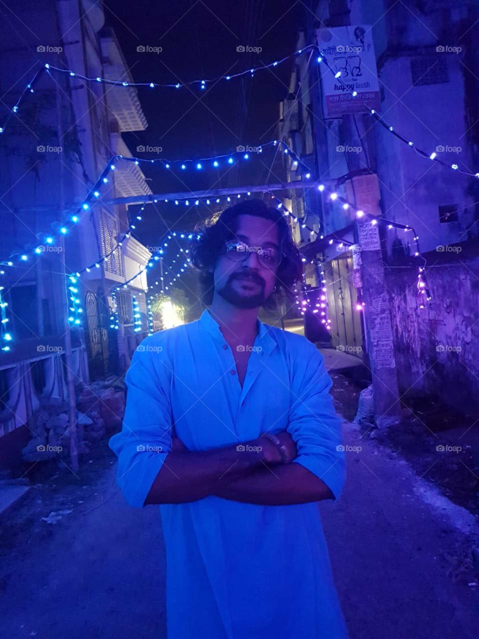 blue lights and me..!!