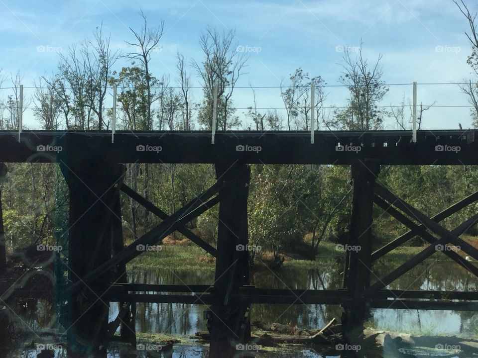 Bridge over river.  Railroad