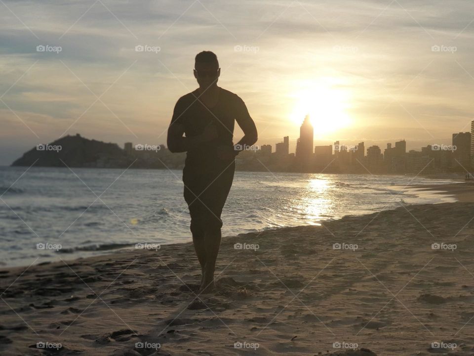 Sunset#beach#sea#human