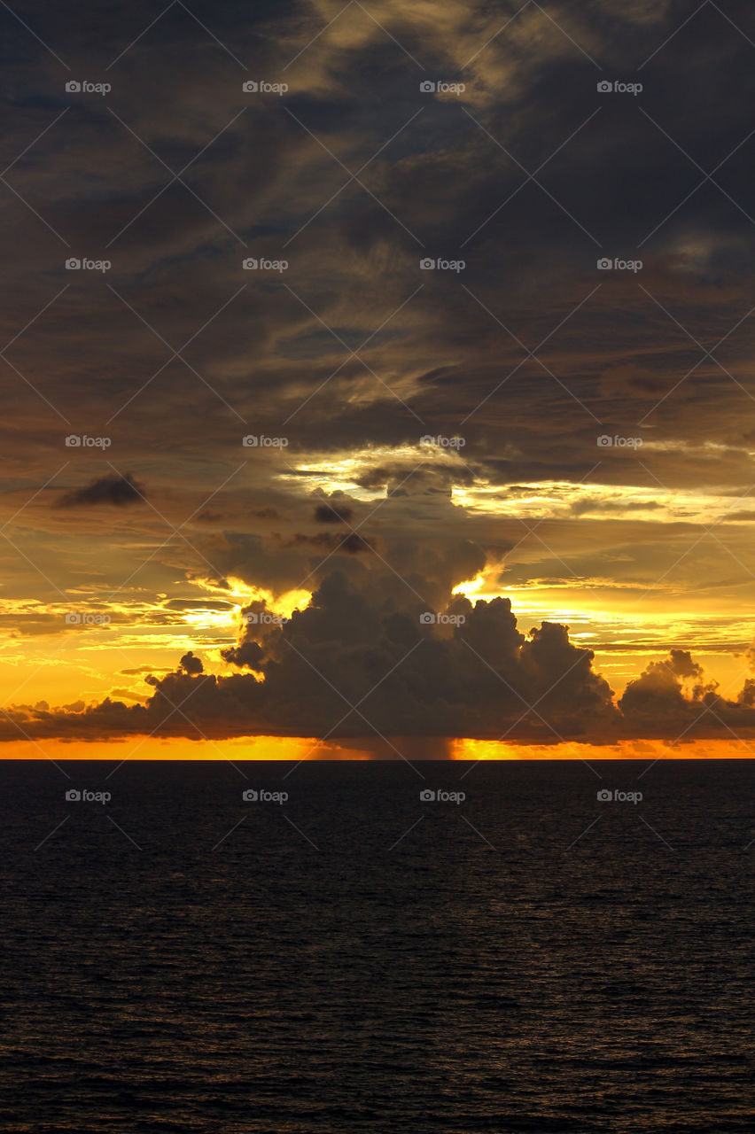 Dramatic Sunrise Over the Atlantic Ocean