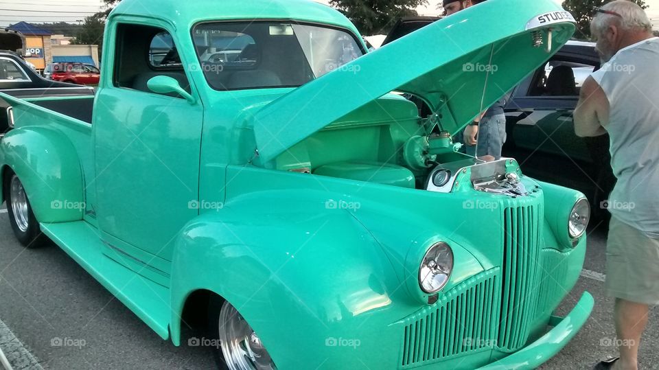 Old  Sea Green Truck