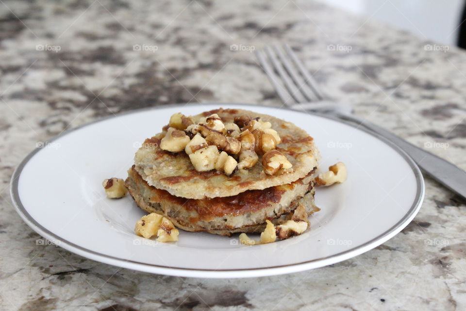 Banana pancakes. thin banana pancakes