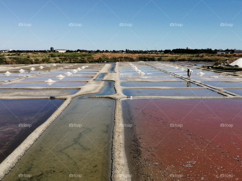 Salt evaporation ponds in Guérande