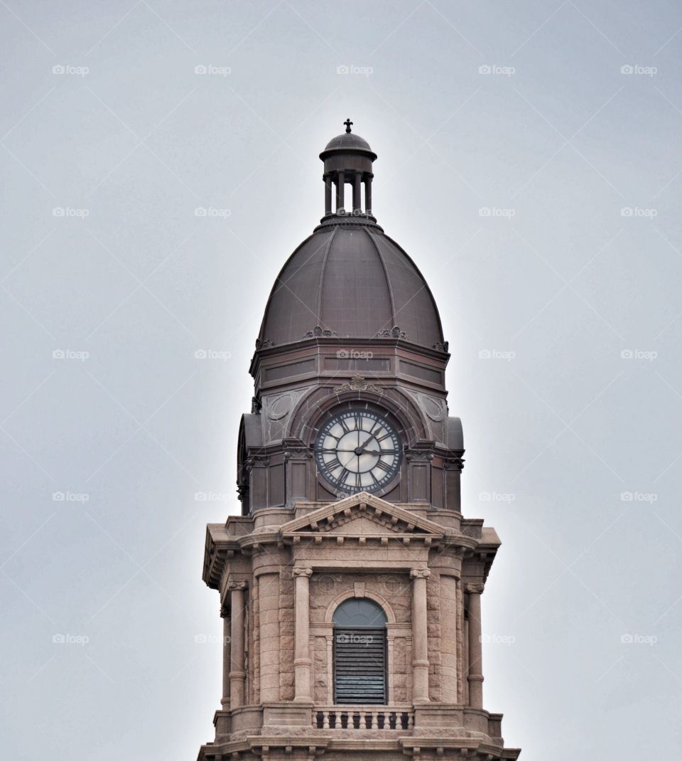 Old Fort Worth courthouse clock tower. 