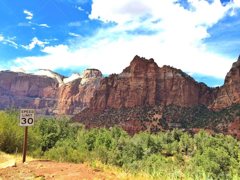 Atmosphere between the mountains of the National Zion Park,Utah.
United states.