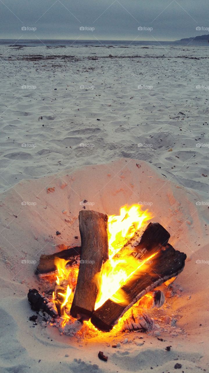 Beach Campfire - Carmel, California