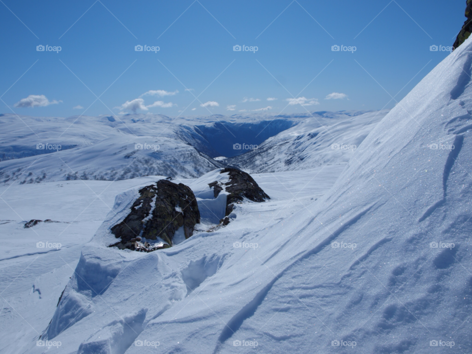 snow norway sky blue by hslysne