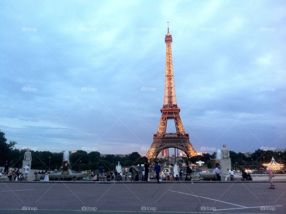 Tour Eiffel during sunset