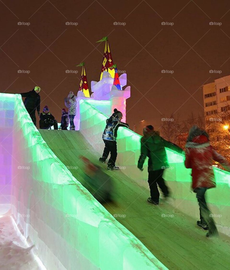 Горки из льда