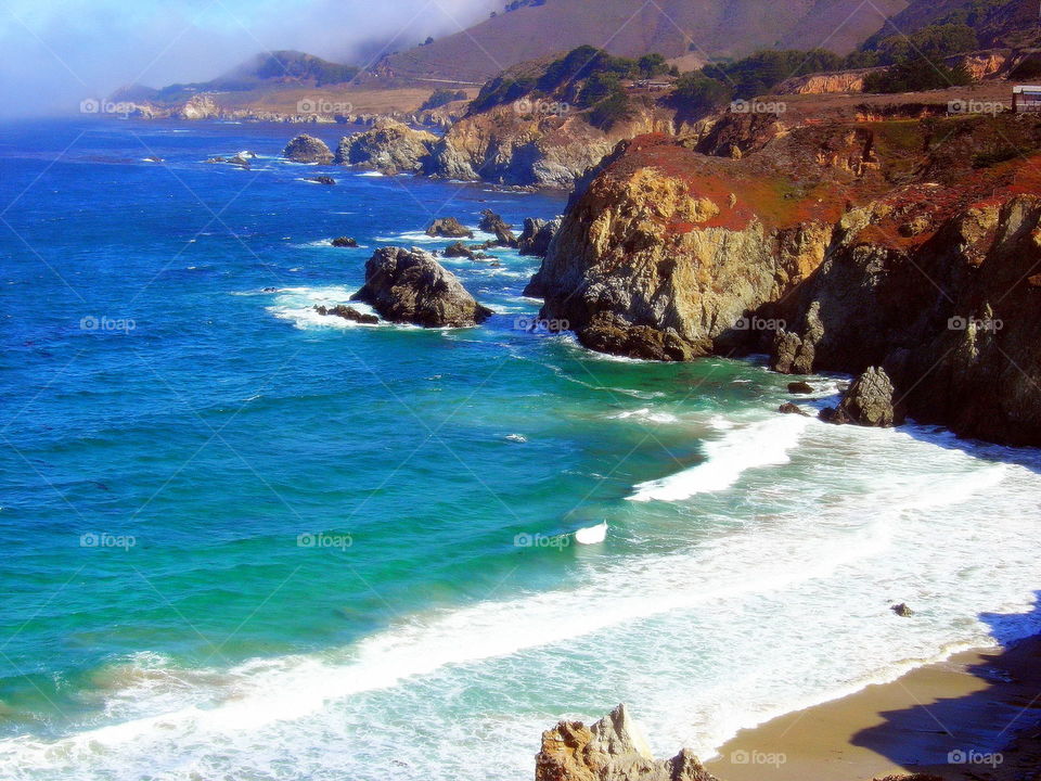 cliff over the beach