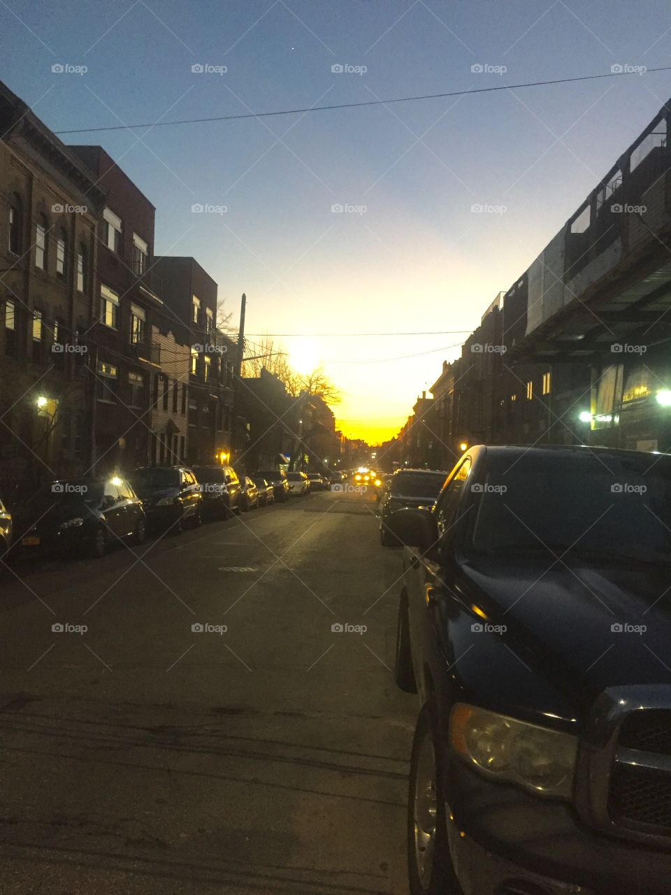 Backlit Brooklyn Street