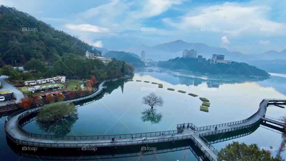 Beautiful mountain and lake natural landscape