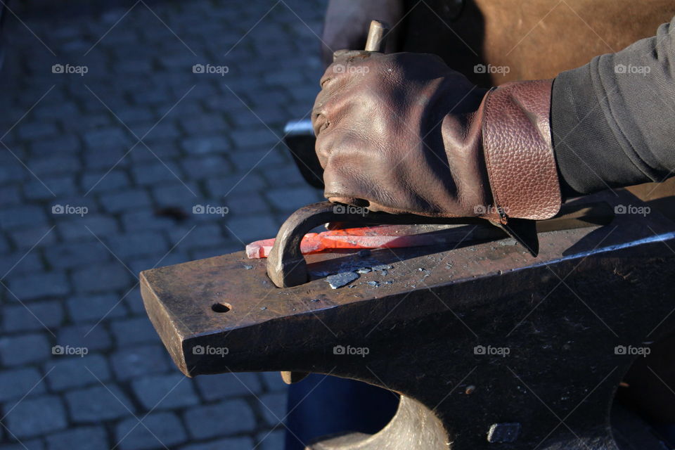 Working blacksmith
