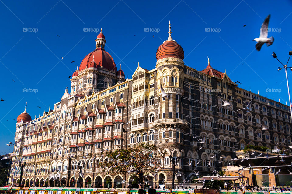 The iconic architecture of Taj hotel, South Mumbai, India