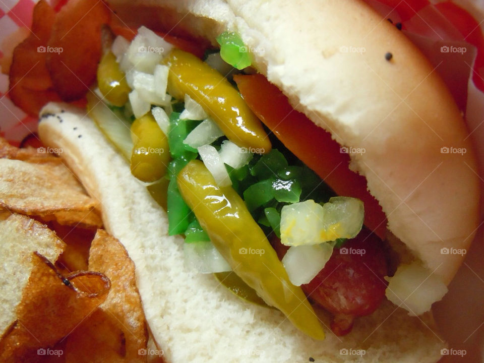 china food chicago hotdog by saskins