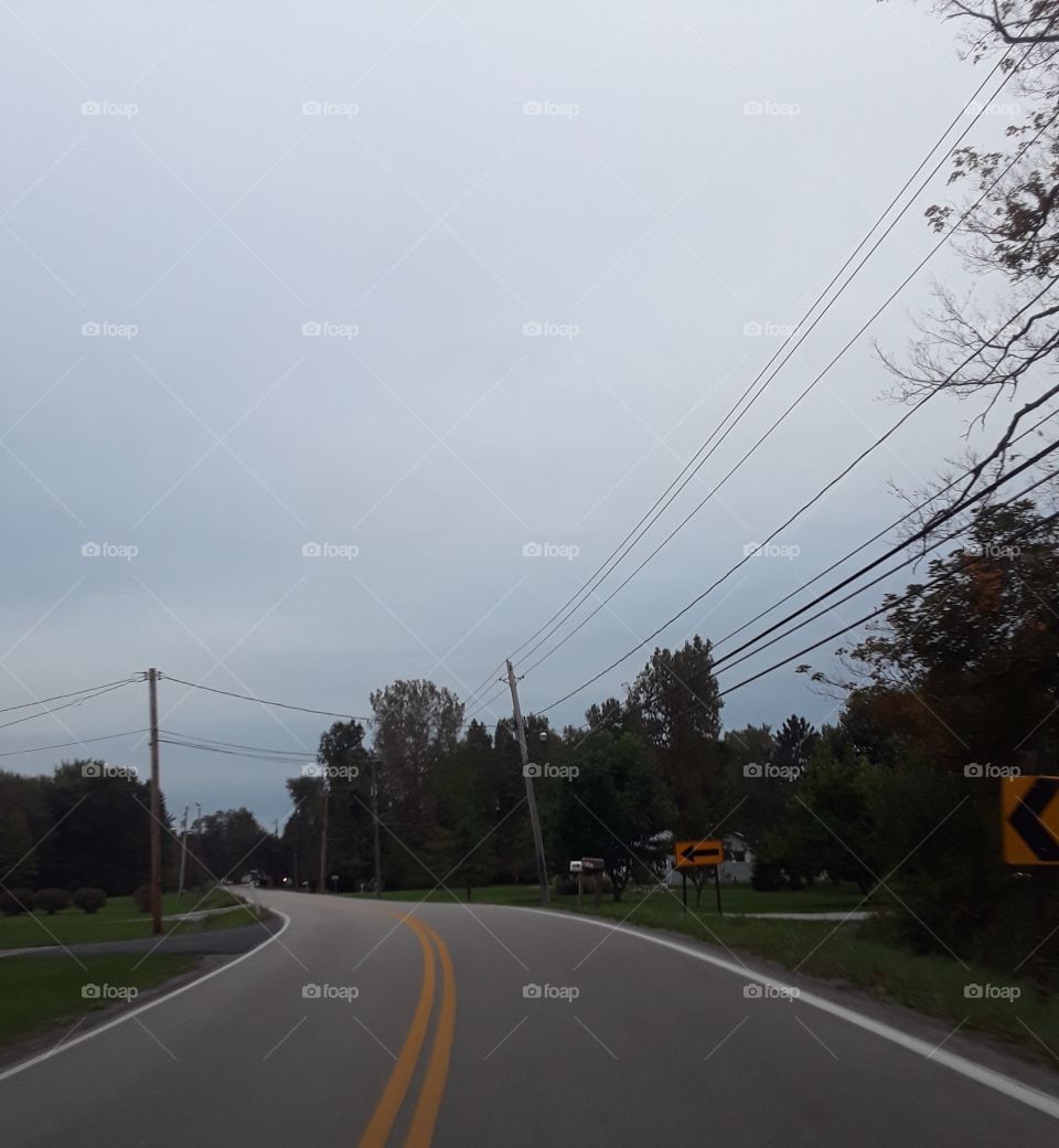 yellow center double line