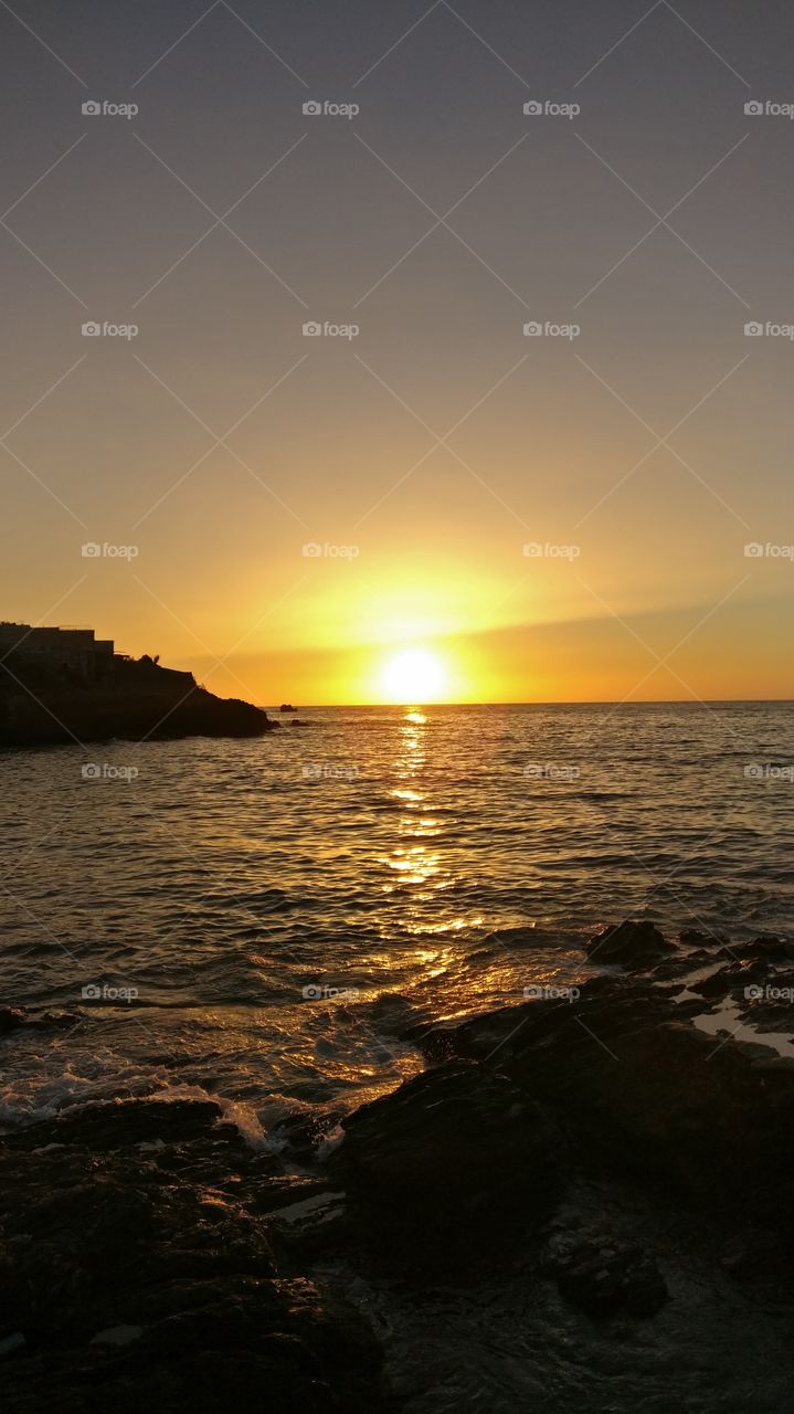 Sunset at belvédère beach Algiers