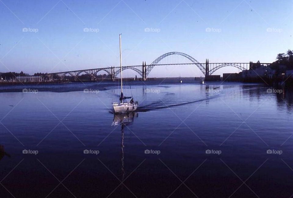 sail boat Newport Oregon rush hour
