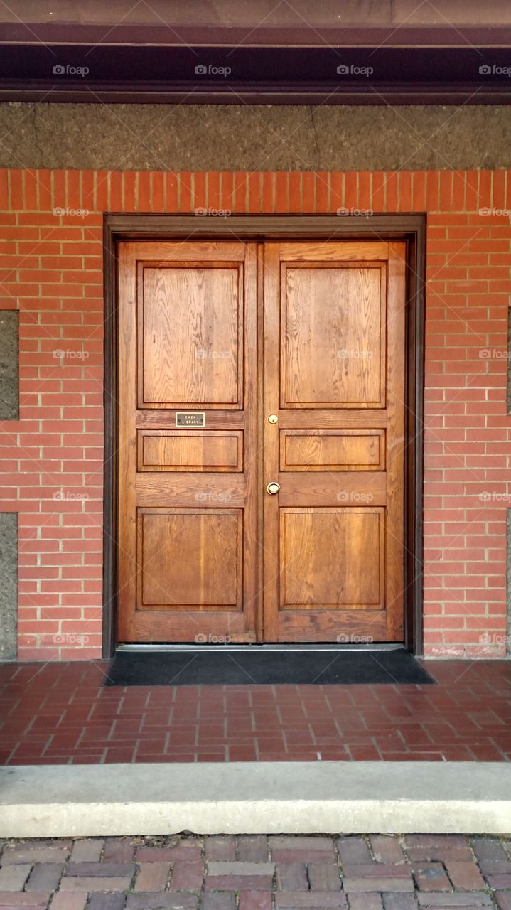 Beautiful and strong sturdy wooden door