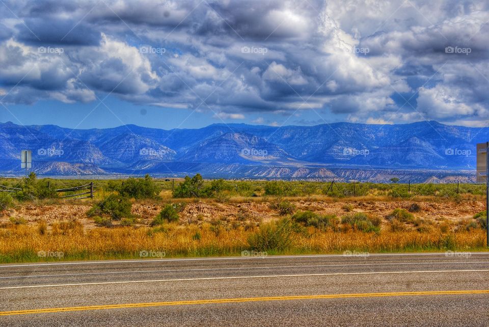 Scenic view of mountain against sky