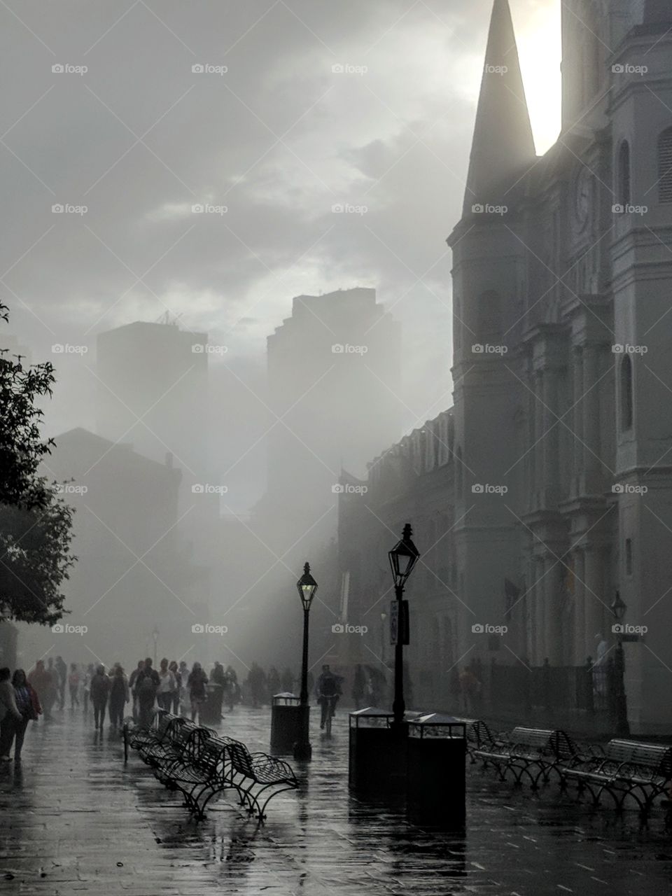 New Orleans in the fog