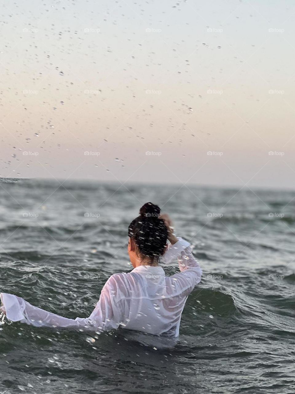 Always finding happiness in the sea even with clothes, just free