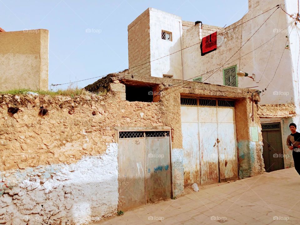 Ancien building in village Bhalil of morocco
