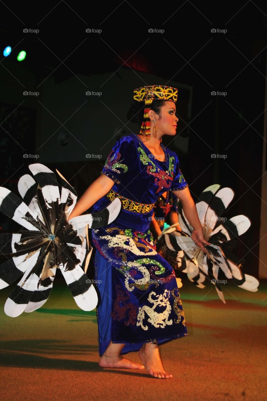 Sarawak traditional dance with beautiful costume