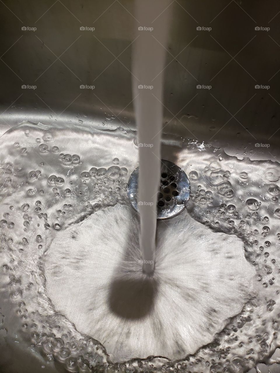 Water falling into drain