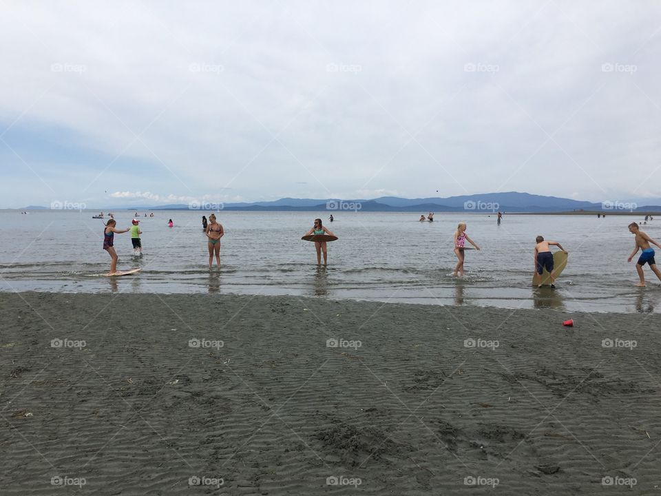 Kids , boards , and the big ocean