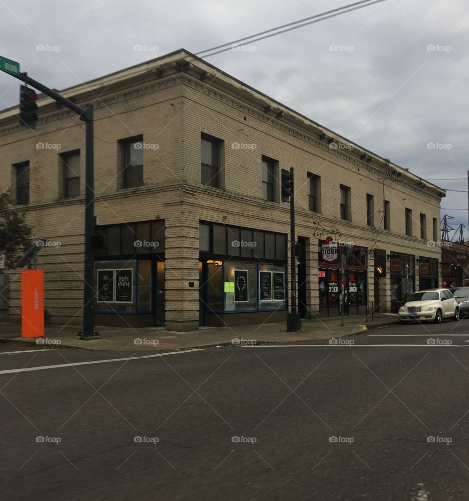 Old turn of the century style building in Portland Hawthorne district