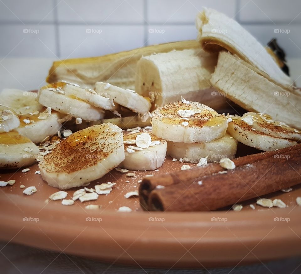 Banana with cinnamon