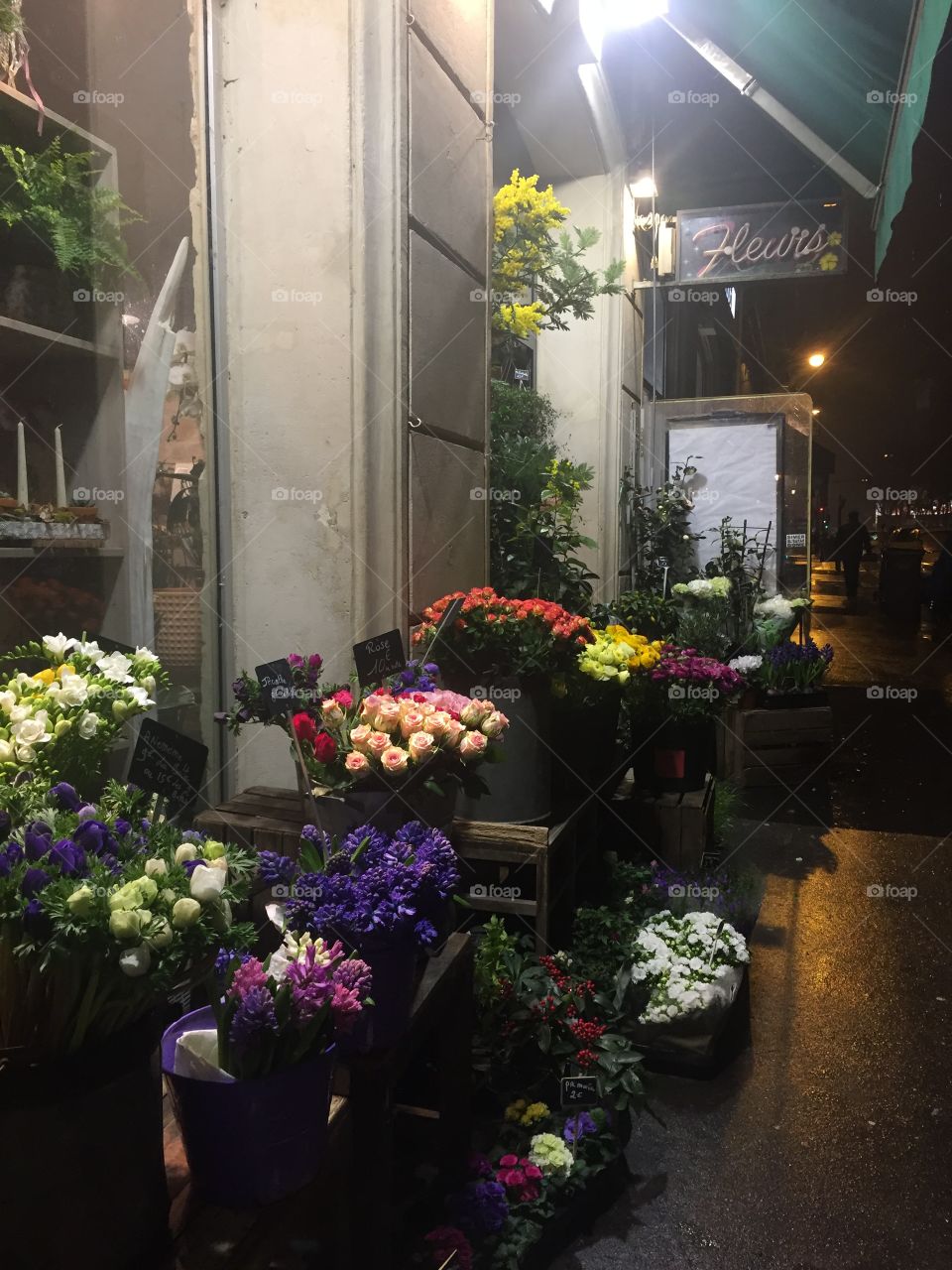 Closed Floral Shop in Paris, France
