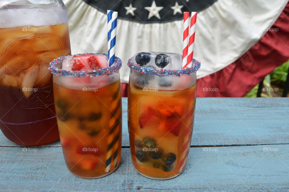Refreshing Fourth of July iced tea