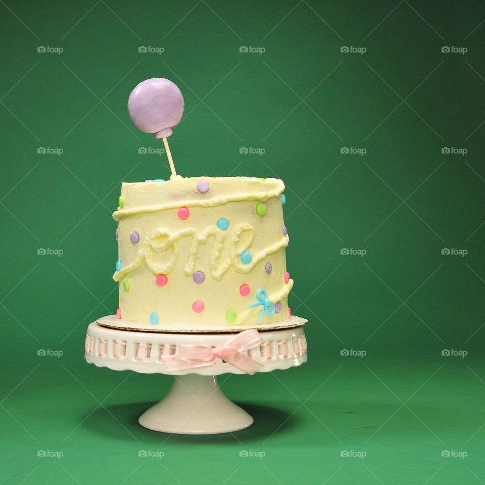 One year old birthday cake my wife made for cake smash photo shoot.