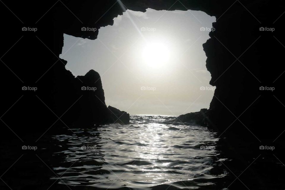 Cave#sea#sunrise#rock#sky#nature